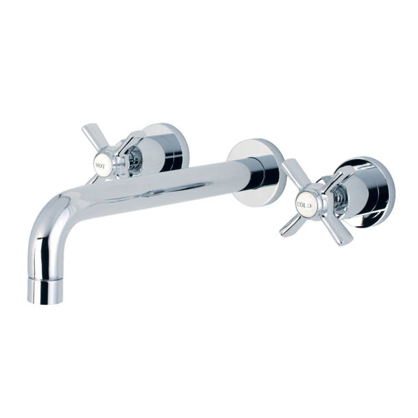 Kingston Brass KS8120ZX 8-Inch Centre Wall Mount Bathroom Faucet, Matte ...